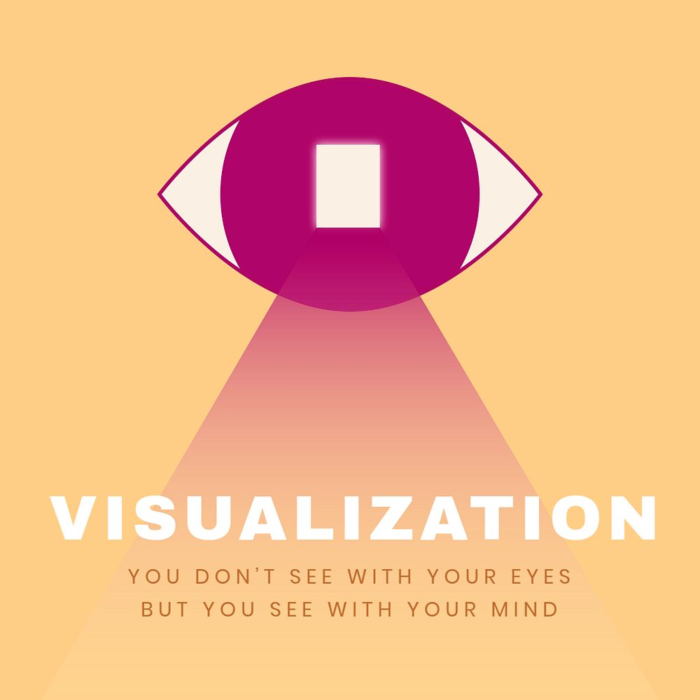 Visualization Instagram post template, mental health social media