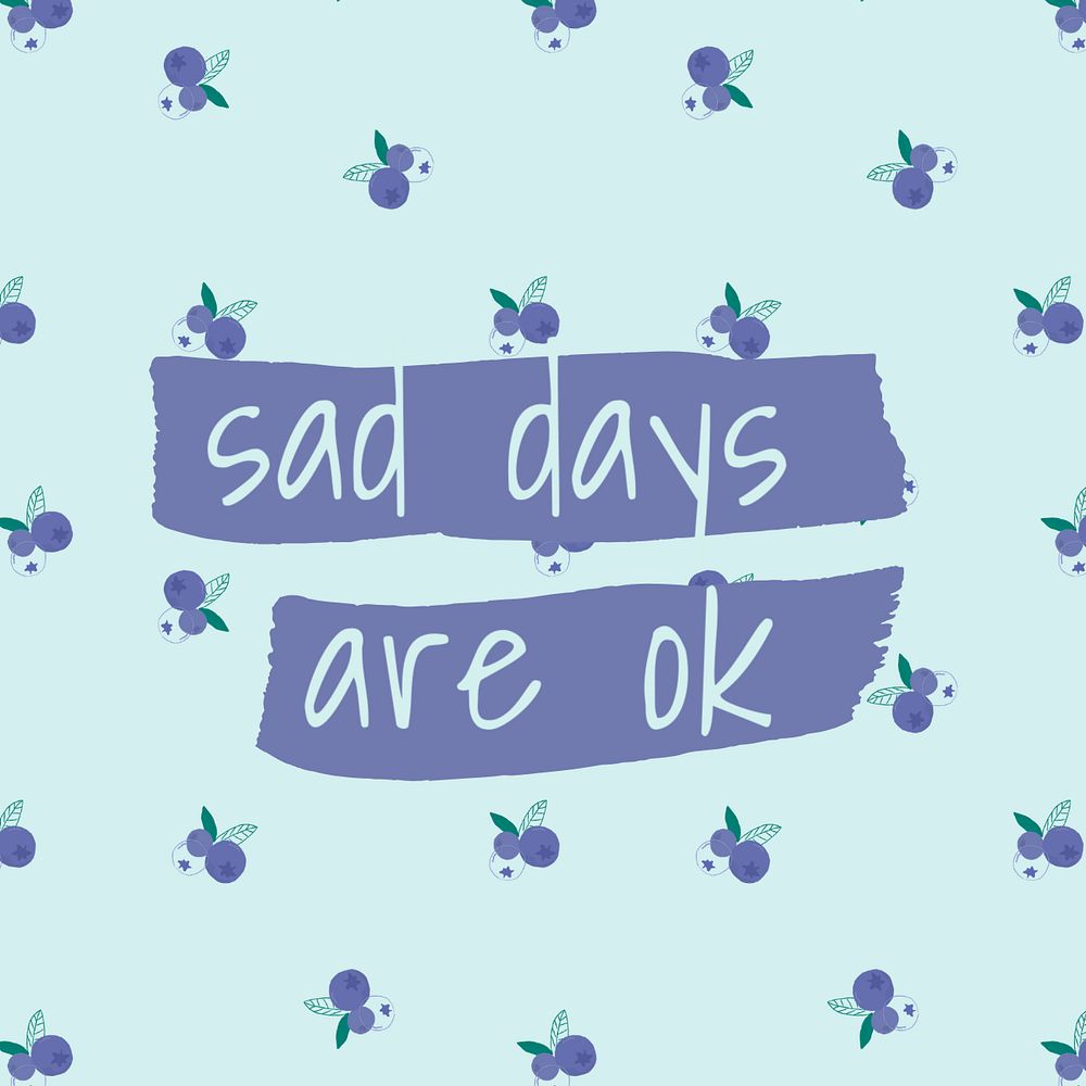 Sad days Instagram post template, editable design