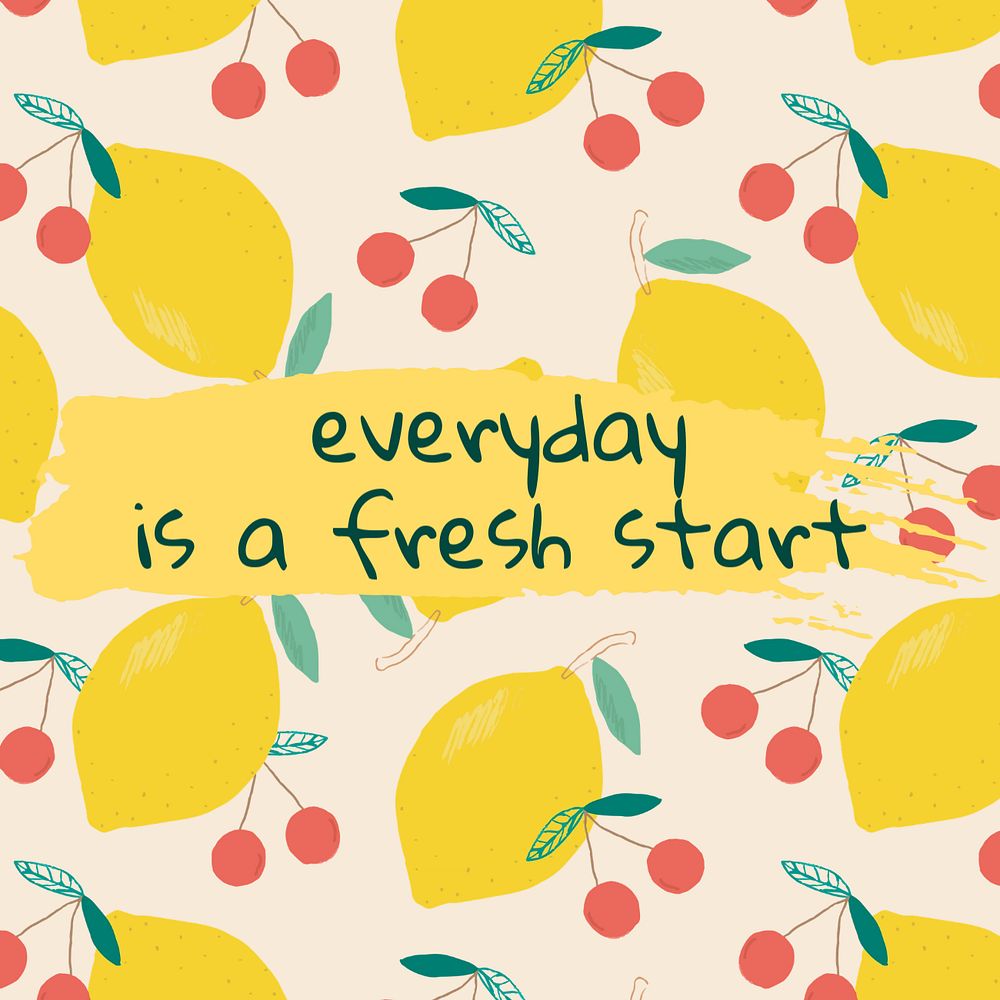 Cute lemon Instagram post template, editable design