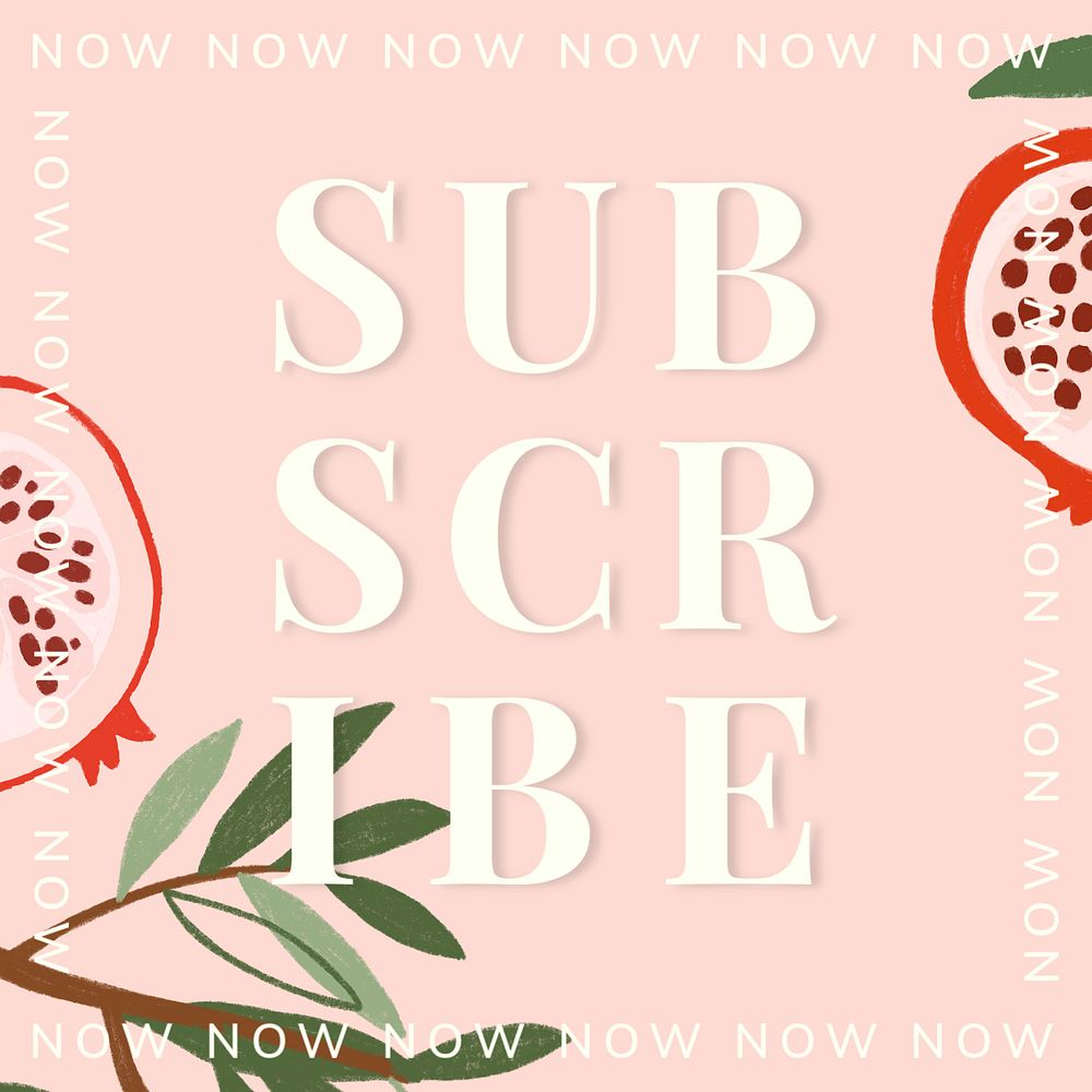 Pink subscribe Instagram post template, editable design