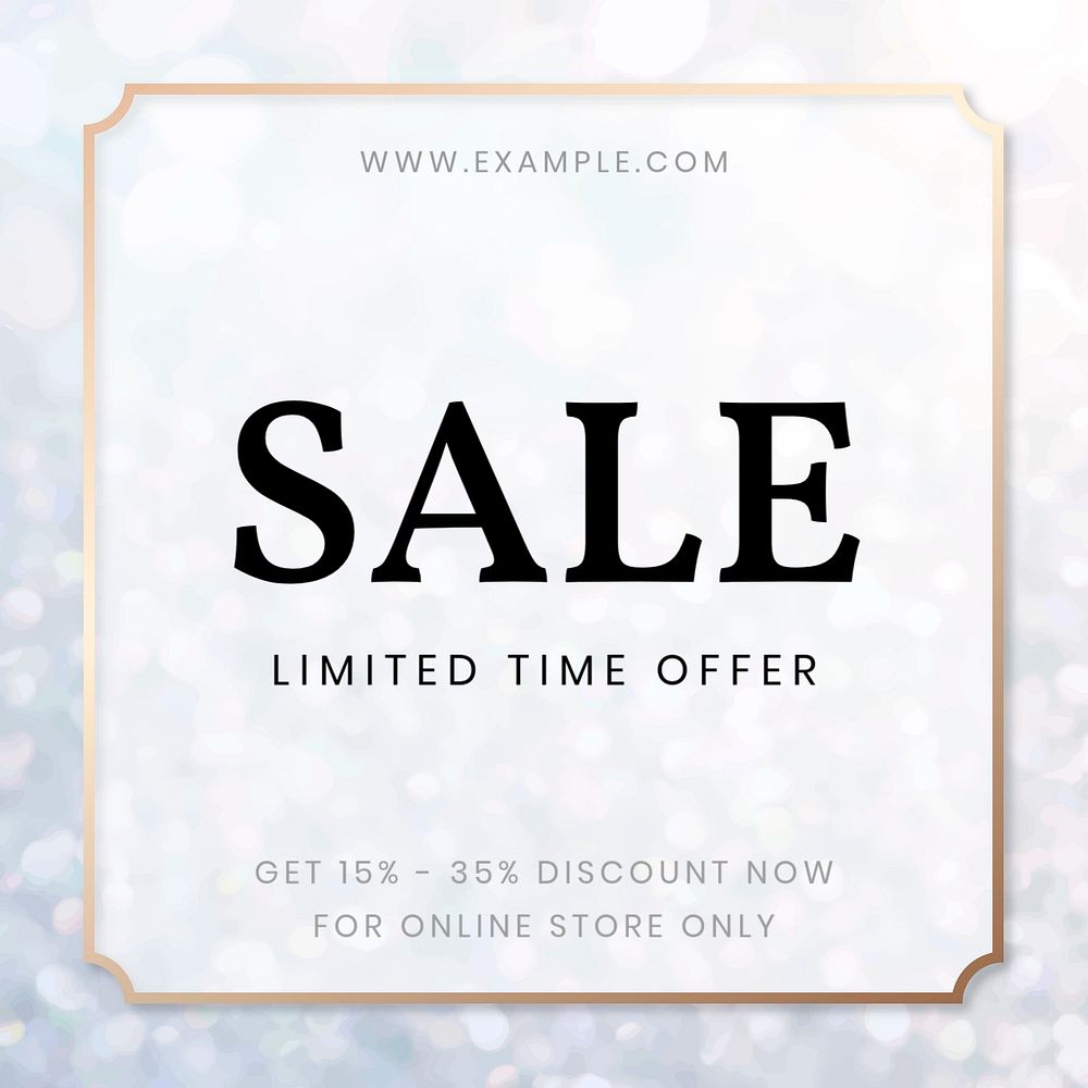 Aesthetic sale Instagram ad template, editable luxury design