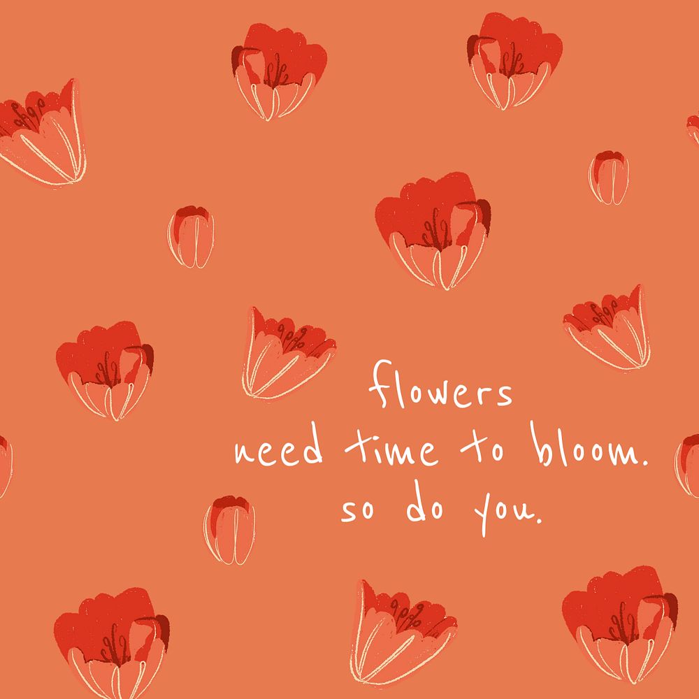 Flower quote Instagram post templates, editable design