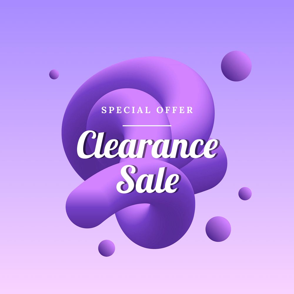 Clearance sale Instagram post template, editable design