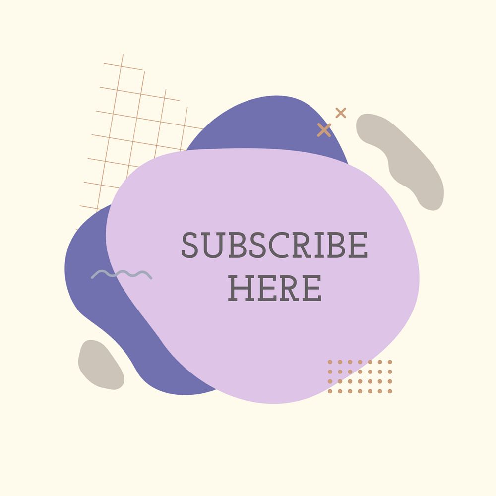 Subscribe here Instagram post template, editable badge design