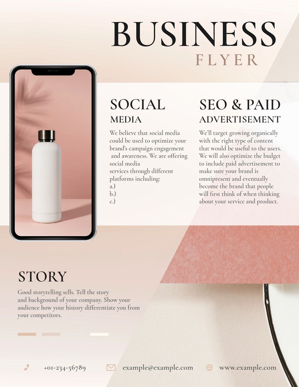 Aesthetic beauty business flyer template, editable design