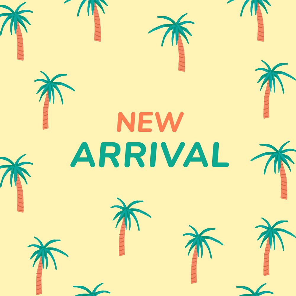 Summer arrival Instagram ad template, editable text