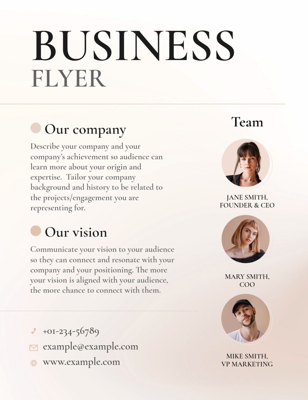 Aesthetic beauty business flyer template, editable design