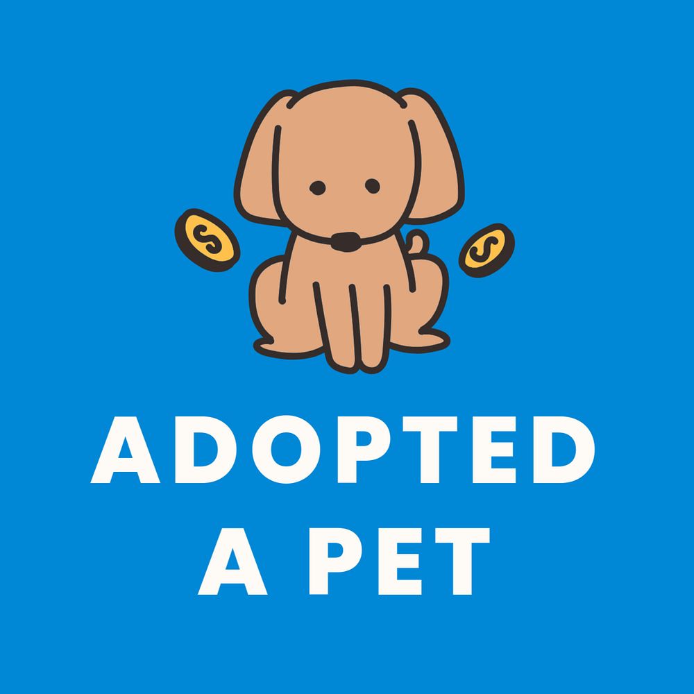 Adopt pet Facebook post template, lifestyle design 