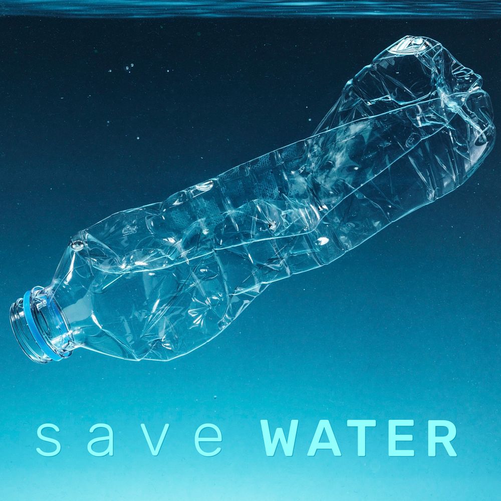 Save water Facebook ad template, editable text