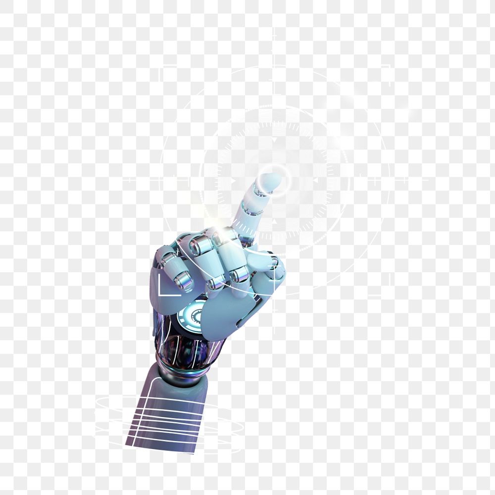 AI hand, editable digital remix element