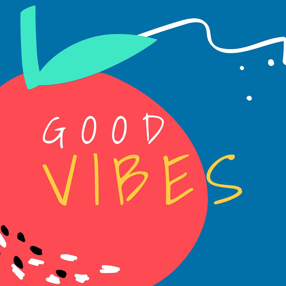 Good vibes Instagram post template, editable carousel design