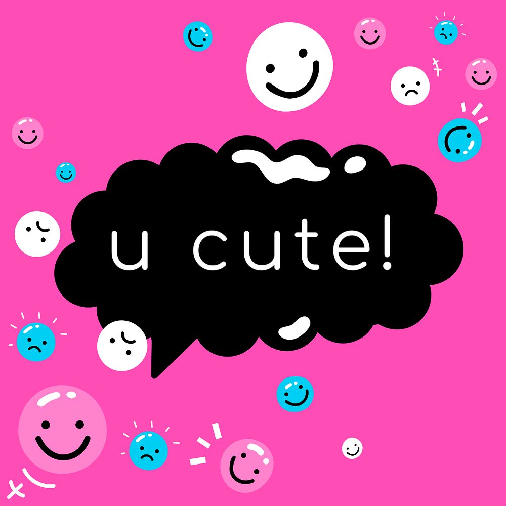 U cute Instagram post template, editable design