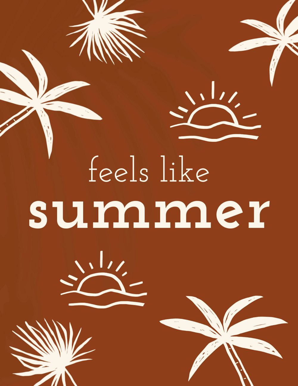 Feels like Summer poster template, editable design