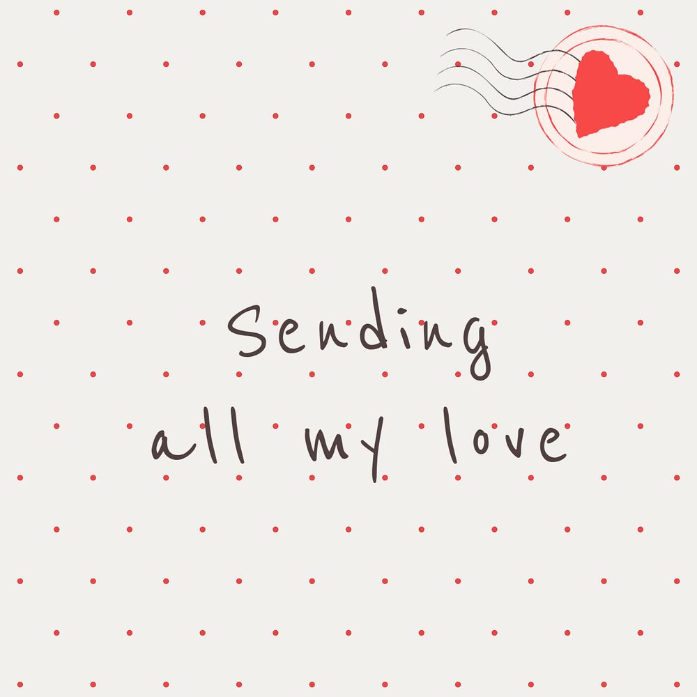 Love letter Instagram post template, editable Valentine's design