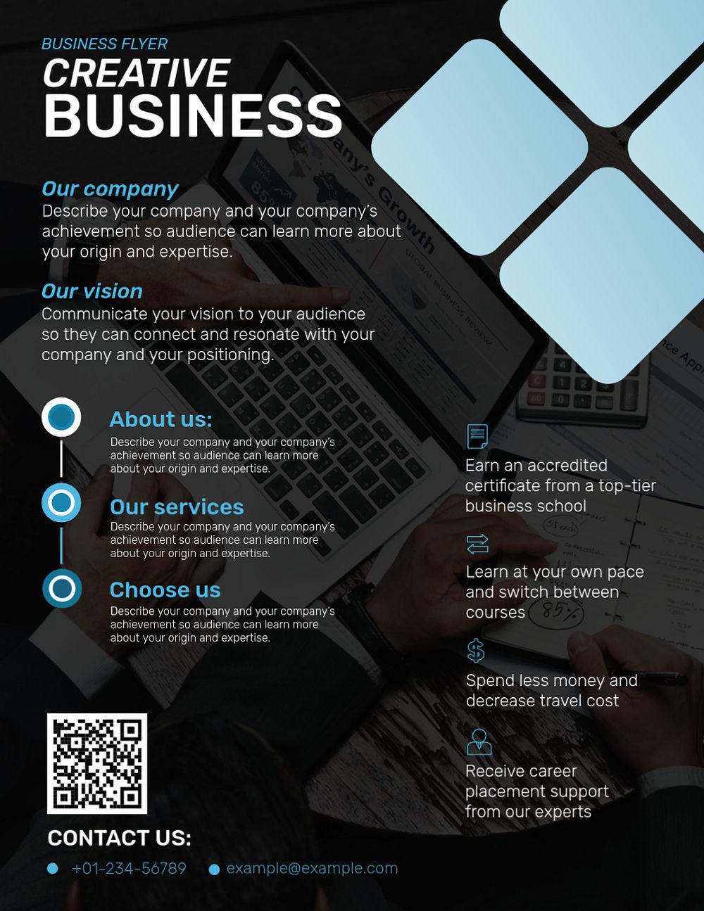 Modern business editable flyer template