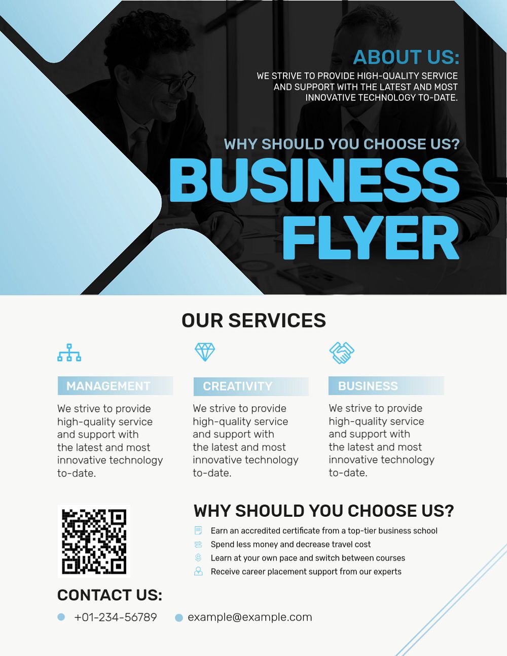 Modern business editable flyer template