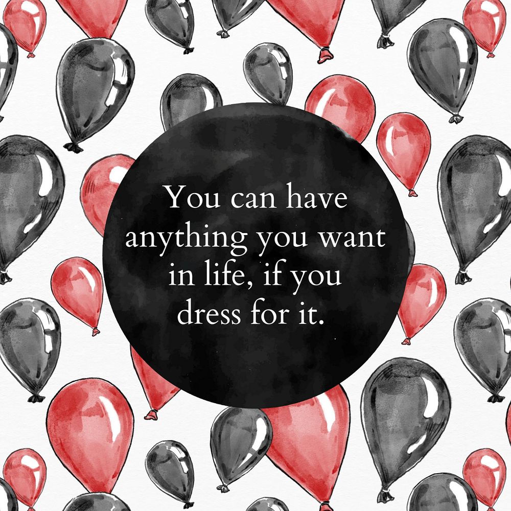 Fashion quote post template for social media