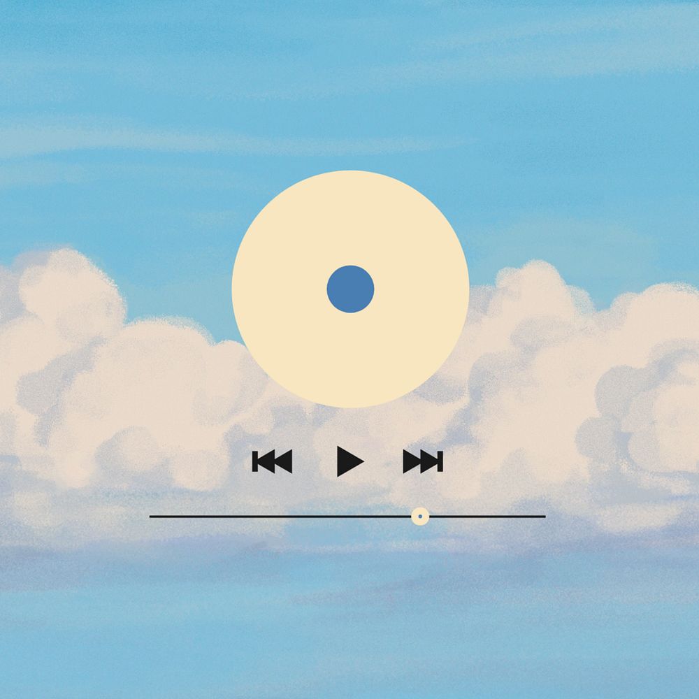 Blue sky song playlist background