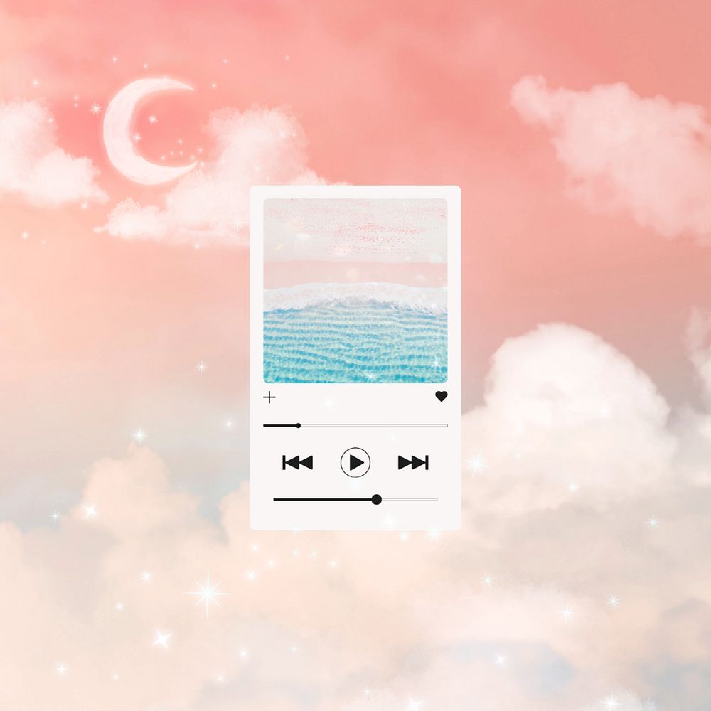 Pink aesthetic sky playlist background