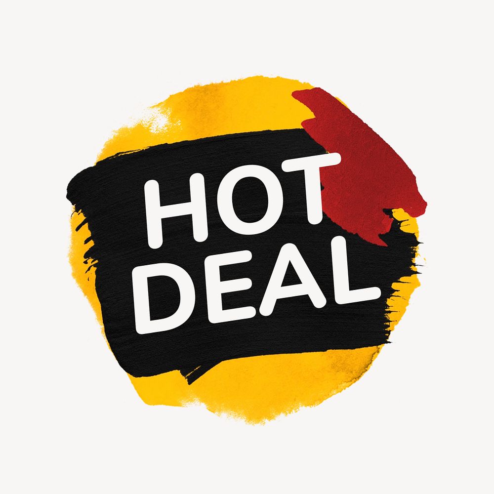 Hot deal Facebook ad template, red editable badge