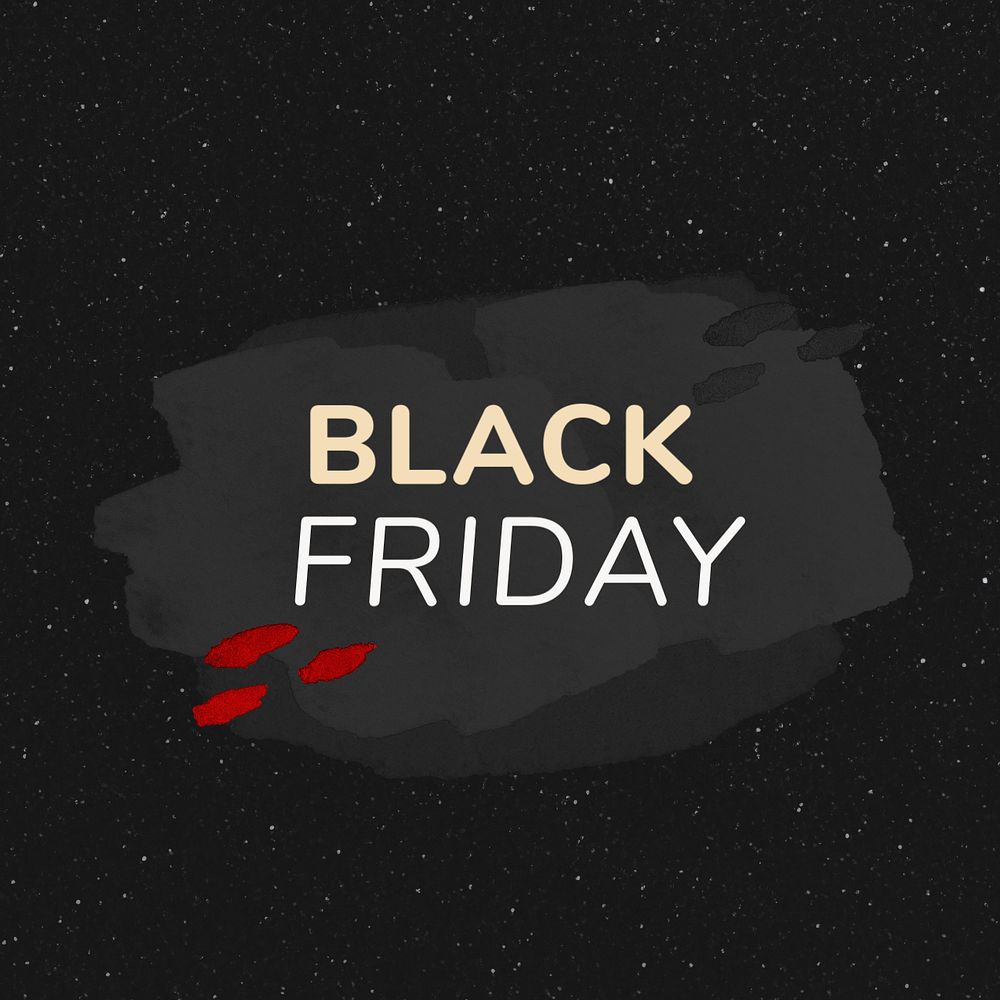 Black Friday Facebook post template, editable badge