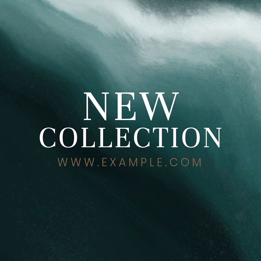 New collection Instagram post template, editable dark aesthetic design