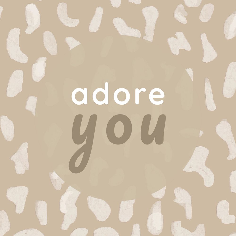 Editable quote Instagram post template,  abstract pattern, adore you