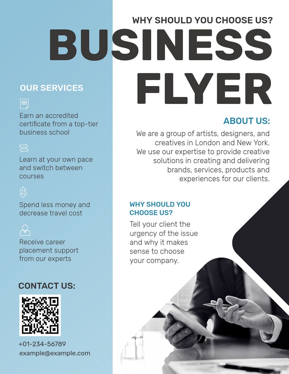 Modern business editable flyer template