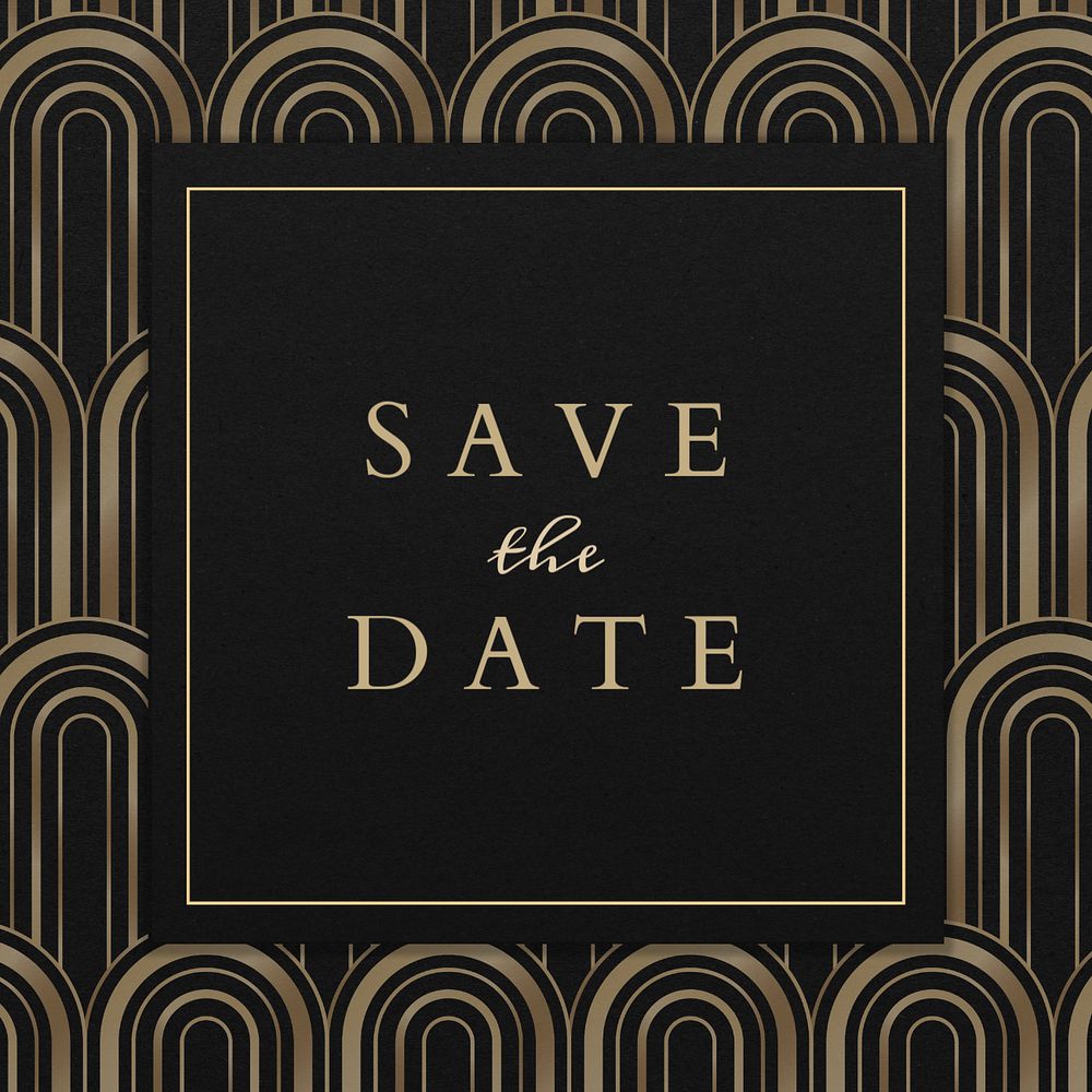 Save the date template, editable Instagram post design