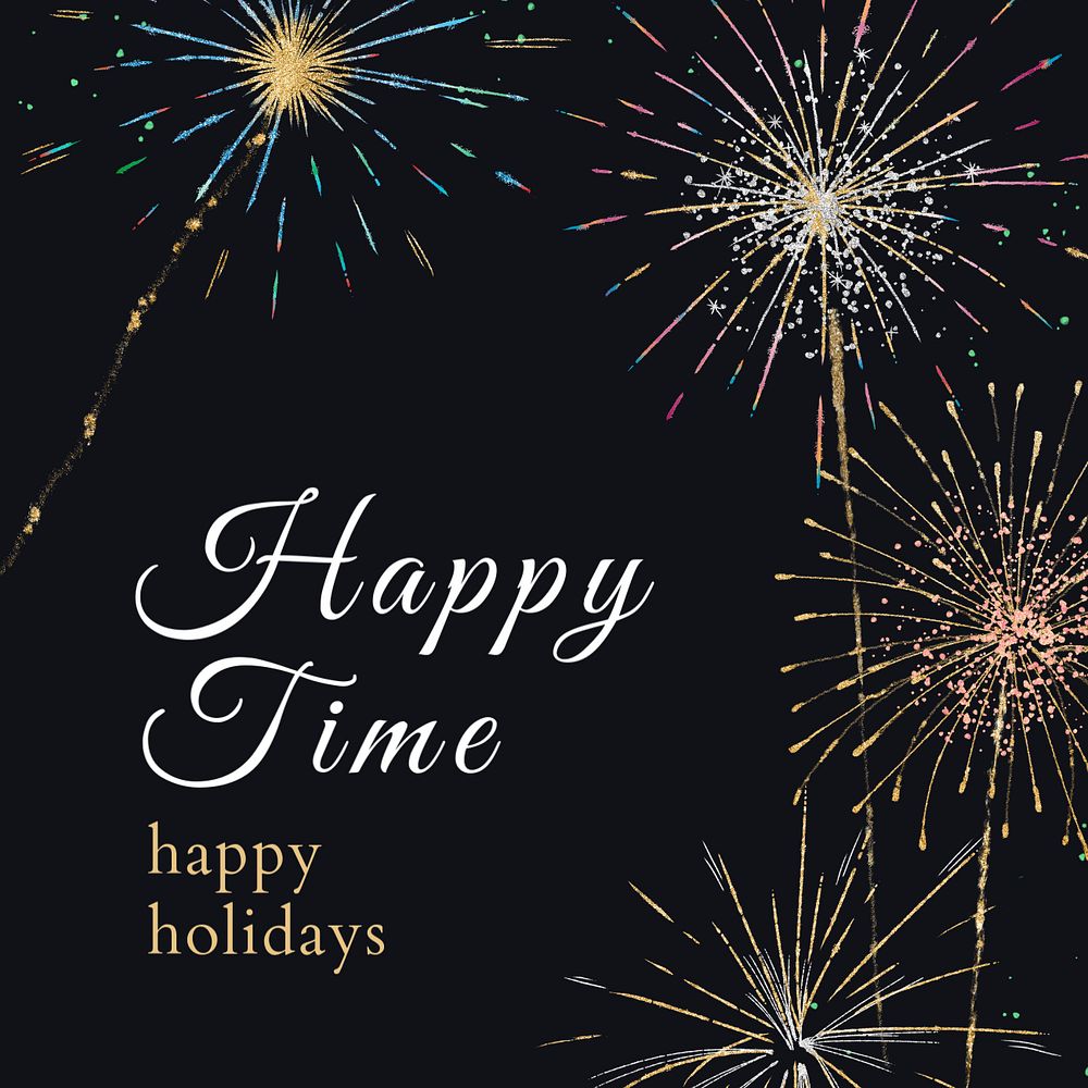 Happy holidays Instagram post template, editable design