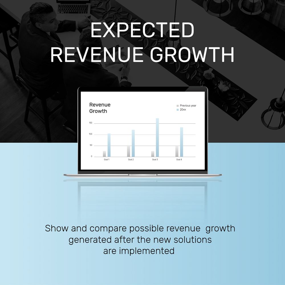 Revenue growth Instagram post template, editable design