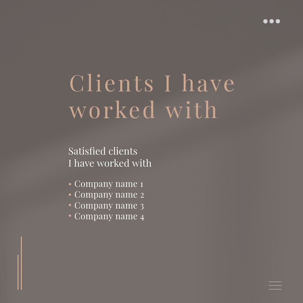 Company testimonials Instagram post template, editable design