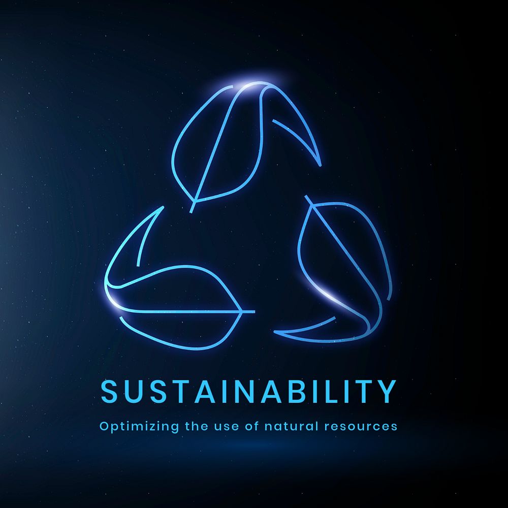 Sustainability Instagram post template, editable environment logo design