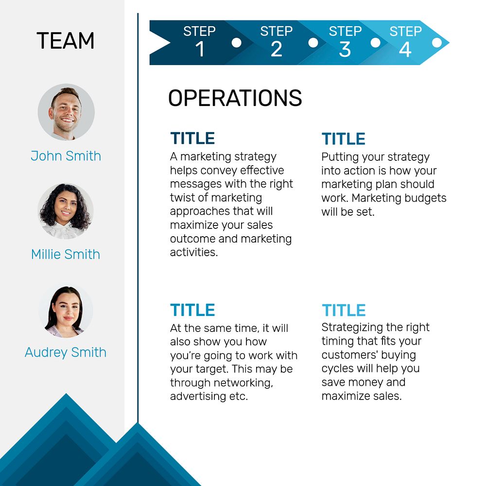 Team members Instagram post template, editable design