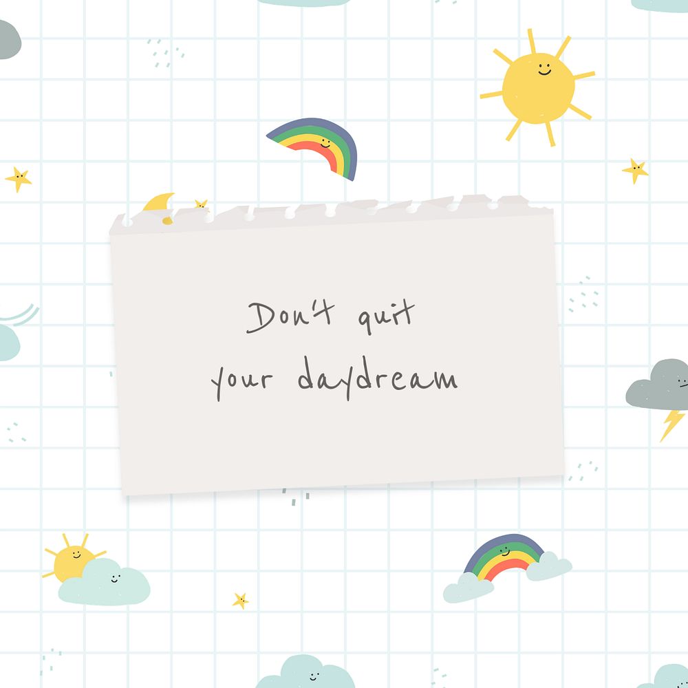 Weather doodle Instagram post template, editable quote design