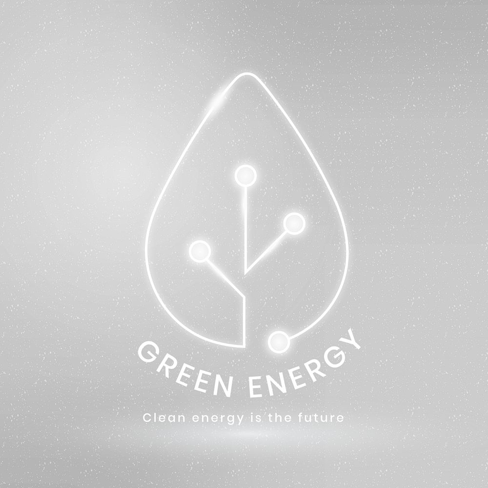 Renewable energy Instagram post template, editable environment logo design