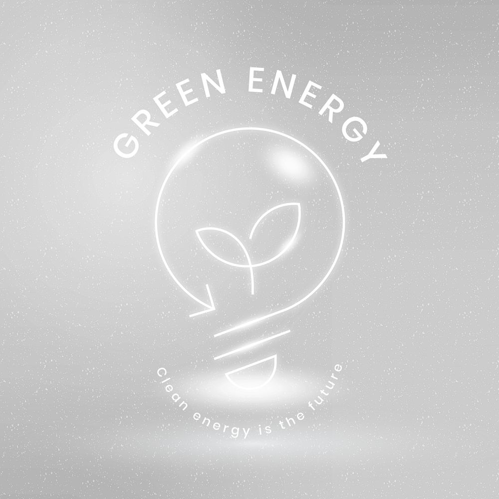 Energy efficiency Instagram post template, editable environment logo