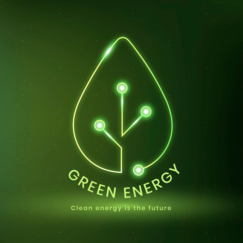 Energy efficiency Instagram post template, editable environment logo design