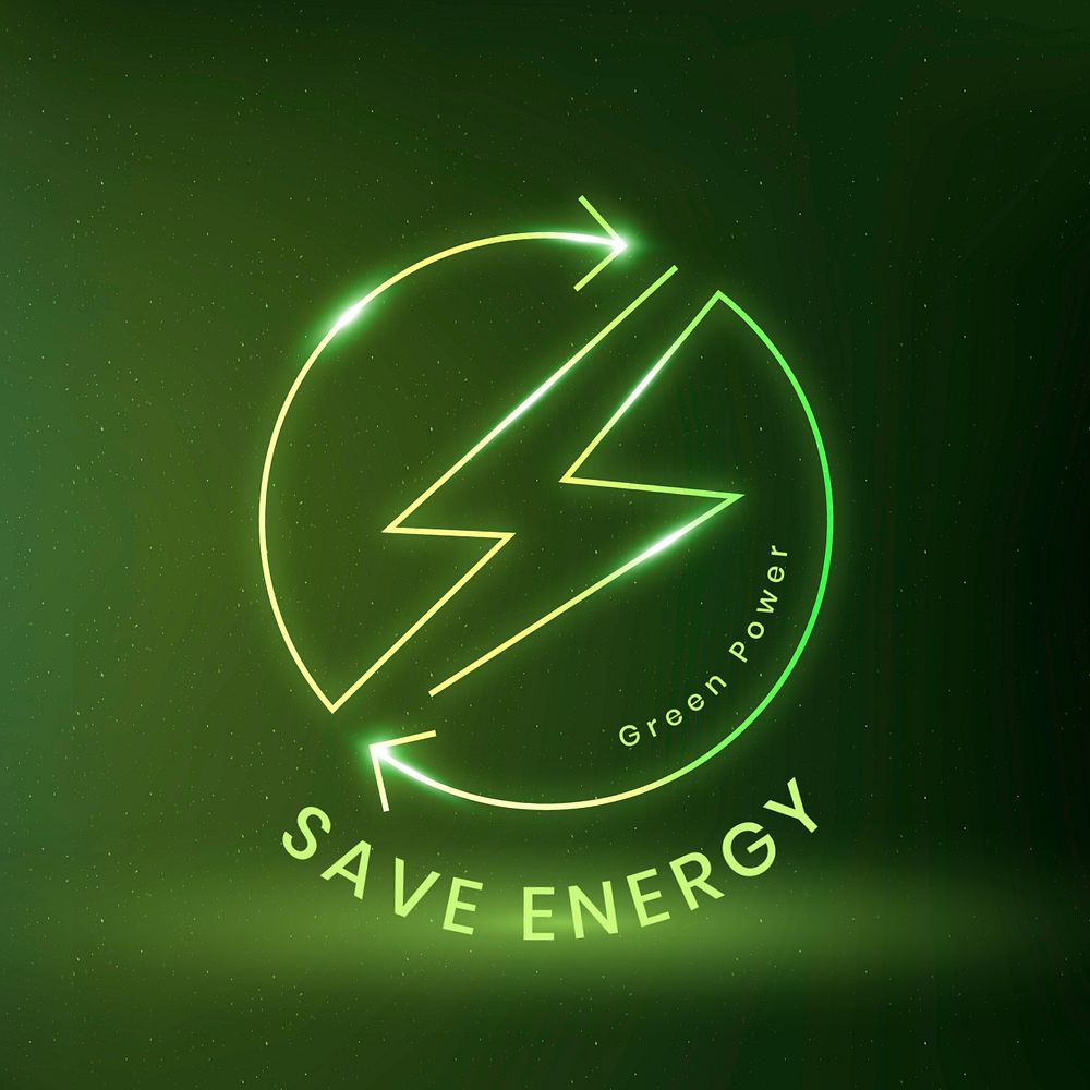 Alternative energy Instagram post template, editable environment logo design