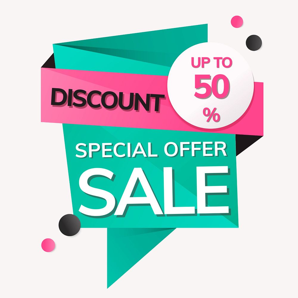 Sale badge sticker, special offer editable design