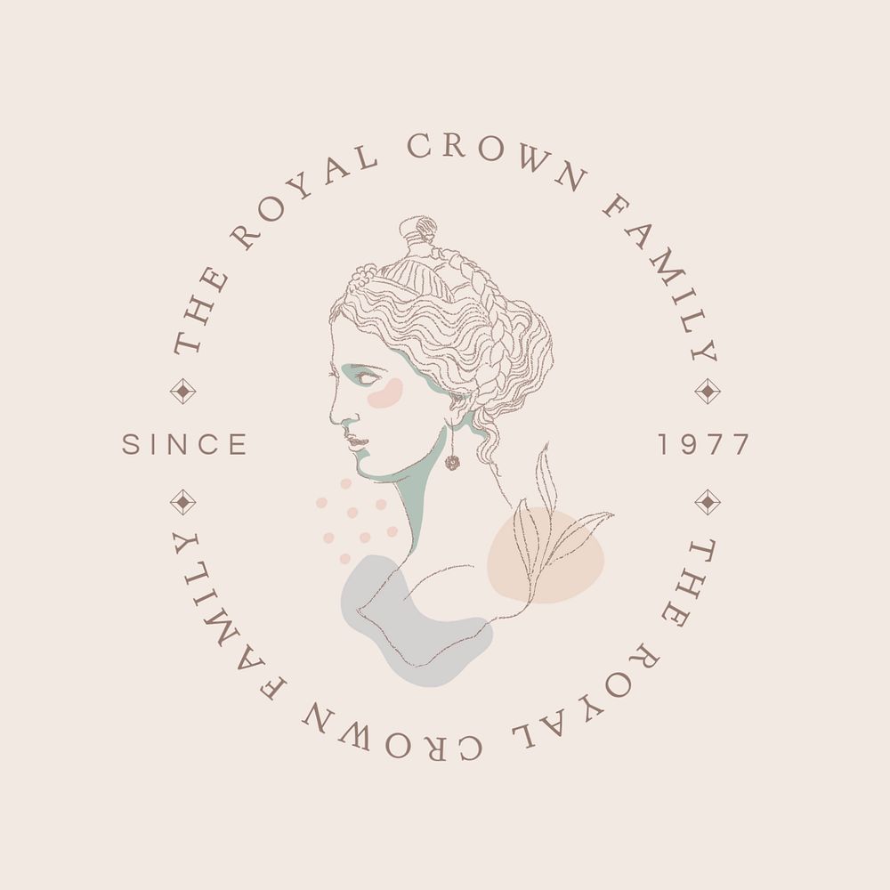 Greek goddess logo template, customizable design