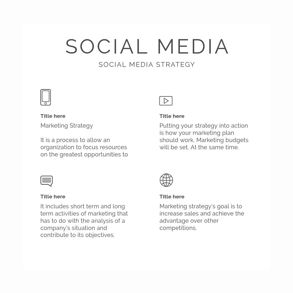 Social media  Facebook post template, editable text