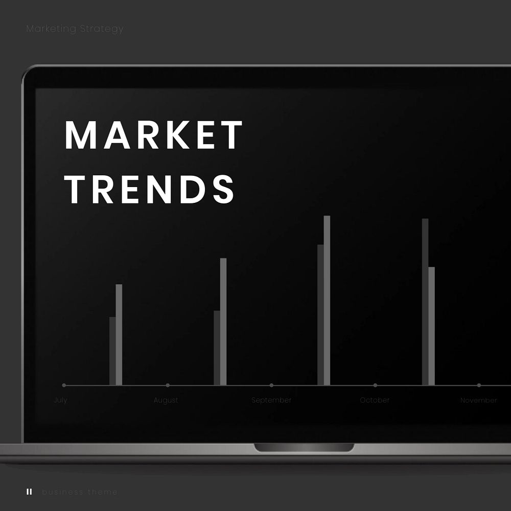 Market trends  Facebook post template, editable text