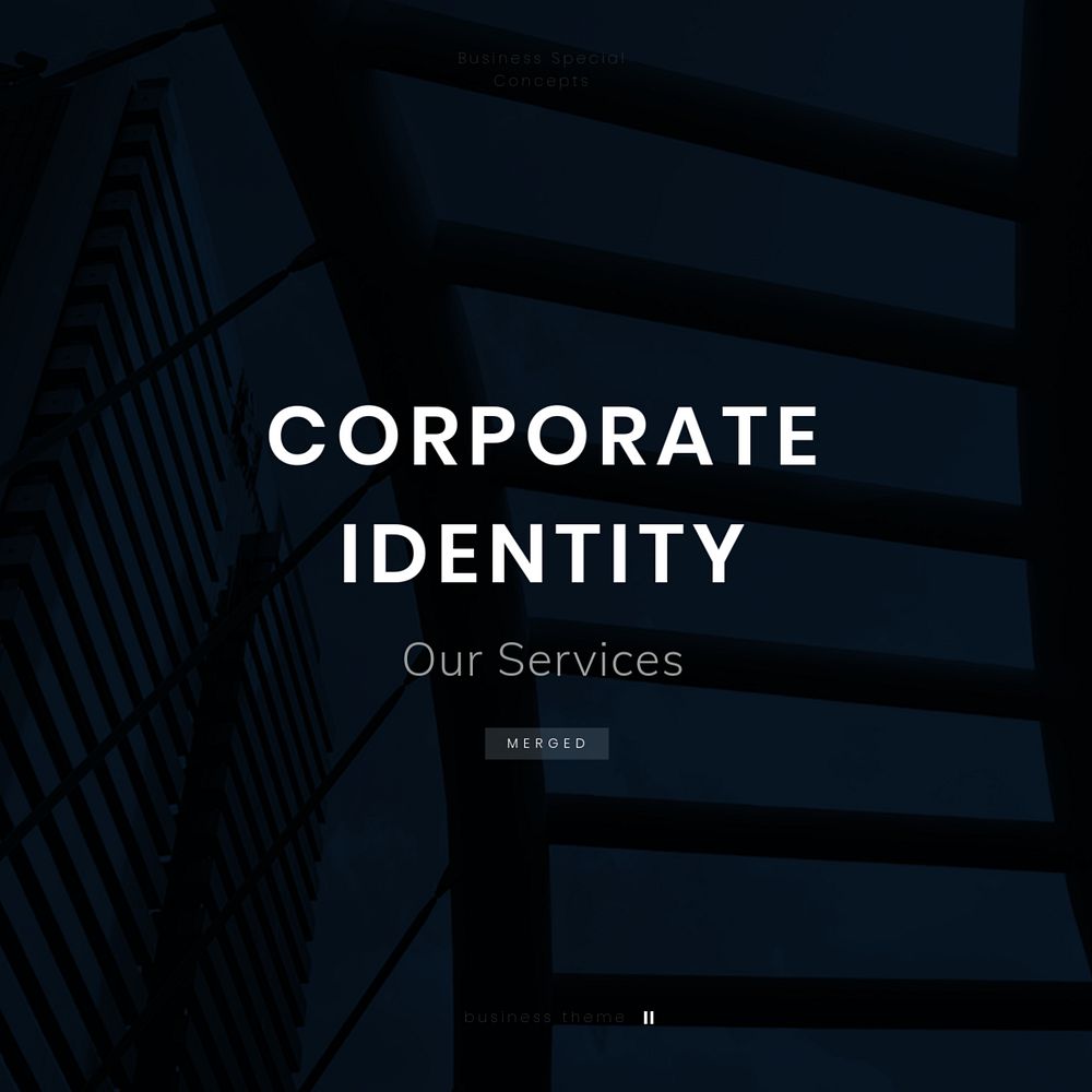 Corporate identity  Facebook post template, editable text