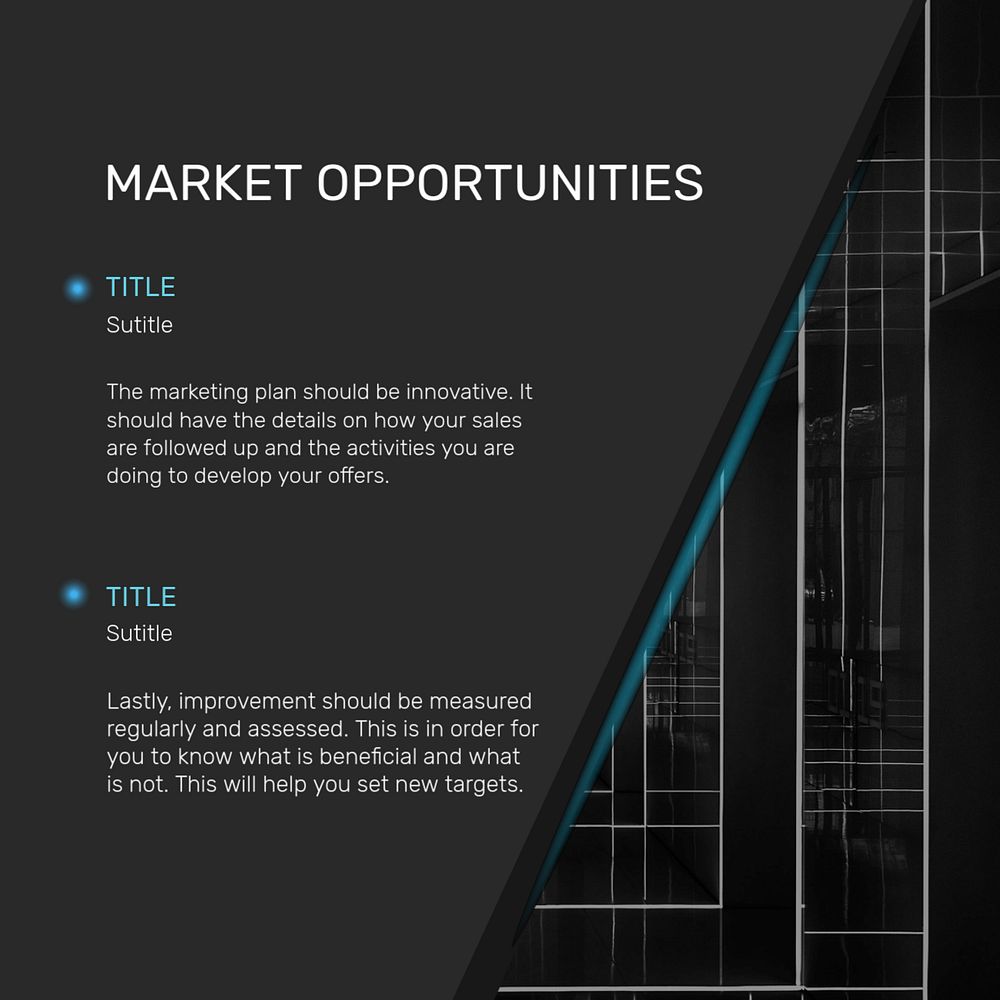 Market opportunities Instagram post template, editable design