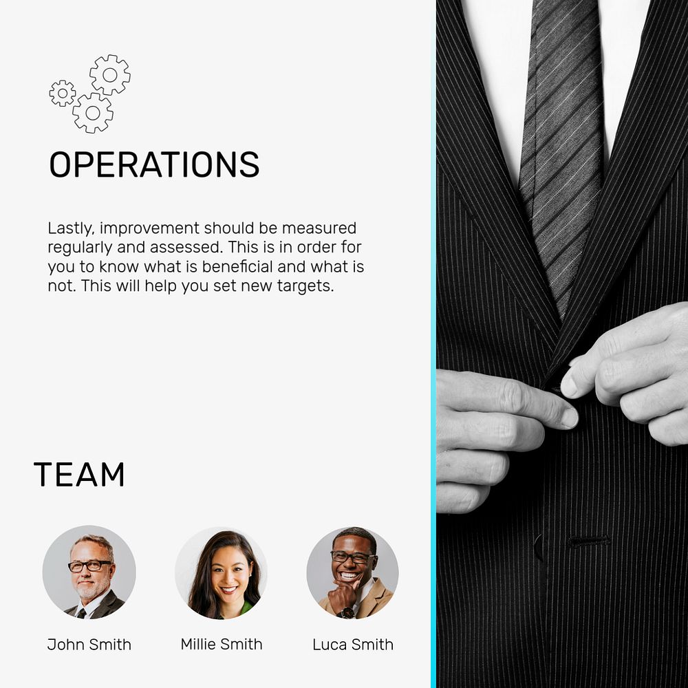 Business operations Instagram post template, editable design