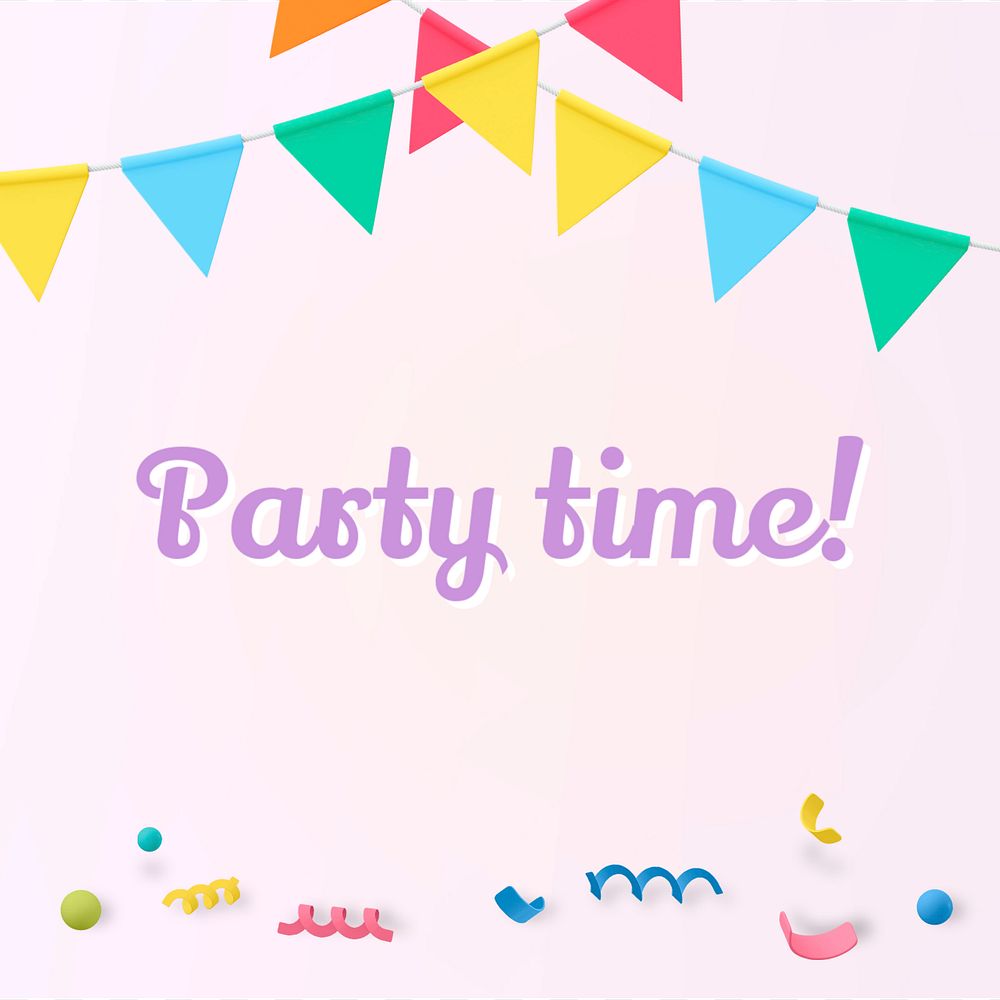 Party time Instagram post template, editable design