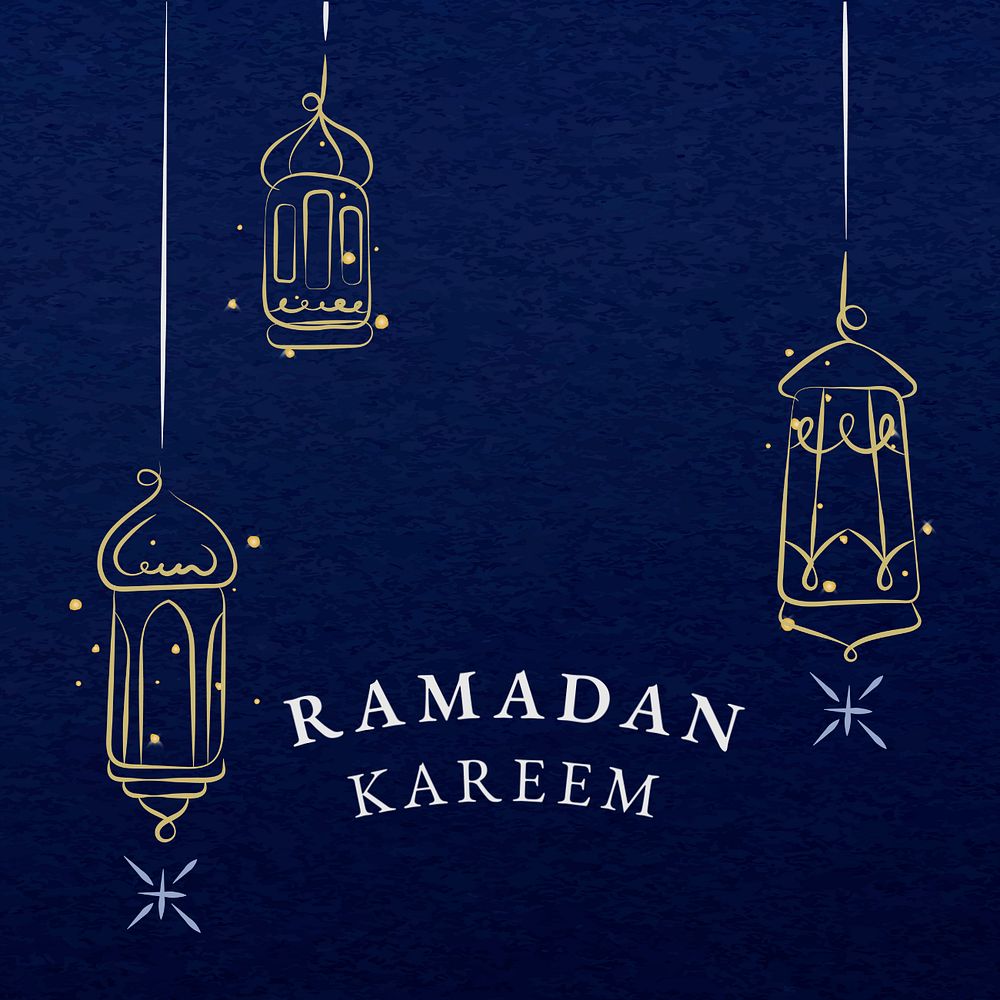 Ramadan kareem Facebook post template, editable Islamic design for social media