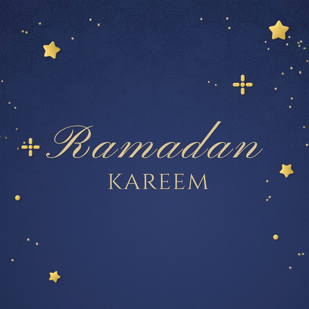 Ramadan kareem Instagram post template, 3D editable design