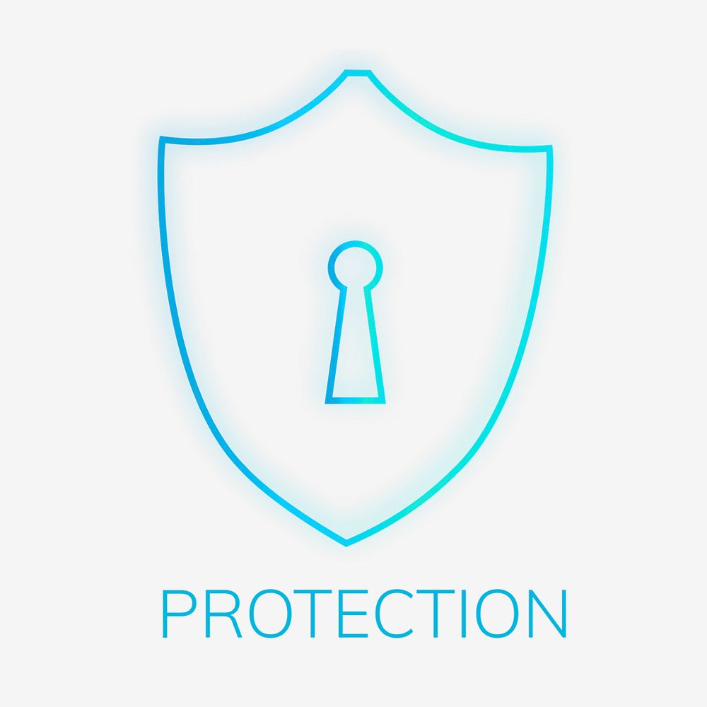 Shield logo template, editable cyber security